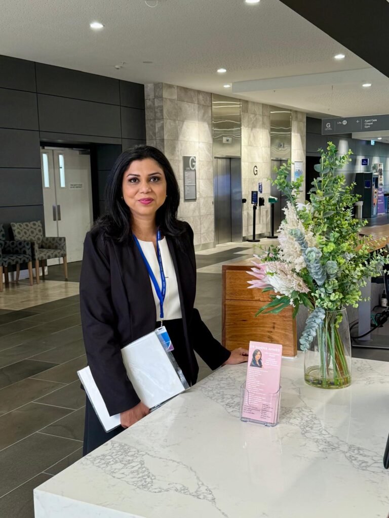 Dr. Samina Ahmed offering a thorough women's health consultation, focusing on gynecology and fertility care.